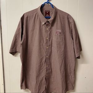 Antigua Texas A & M Button Down Short Sleeve XXL